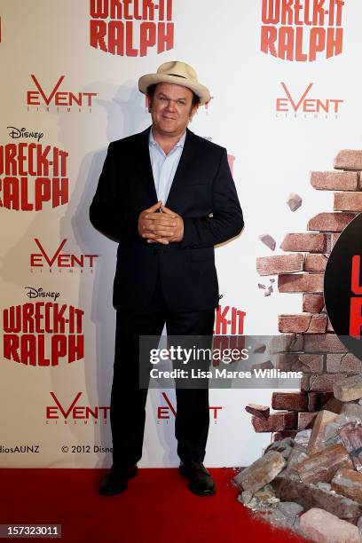 John C Reilly arrives at the "Wreck It Ralph" Australian premiere on December 2, 2012 in Sydney, Australia.