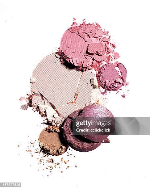 crushed makeup - oogschaduw stockfoto's en -beelden