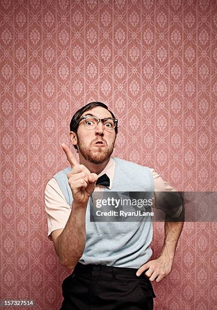 nerd scolds someone with an irritated face - complaining stock pictures, royalty-free photos & images