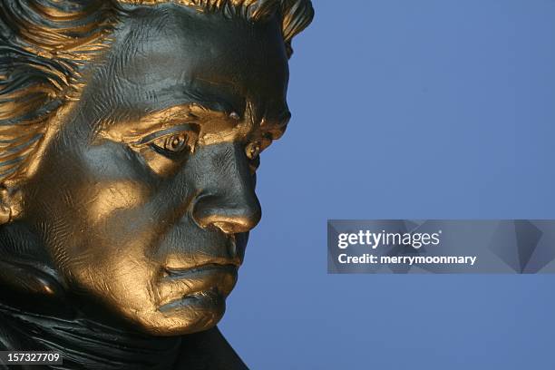 beethovan statue 2 - ludwig van beethoven stock pictures, royalty-free photos & images