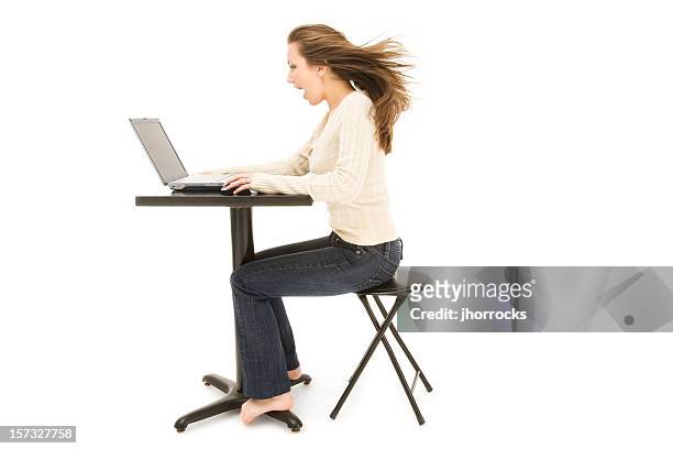 high speed internet - profile laptop sitting stock pictures, royalty-free photos & images