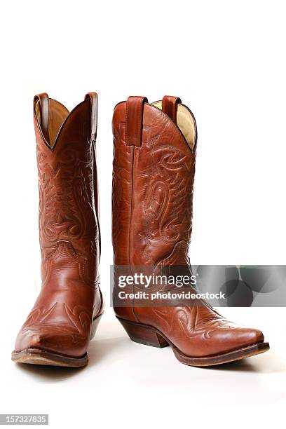 real american cowboy boots - cowboystövlar bildbanksfoton och bilder