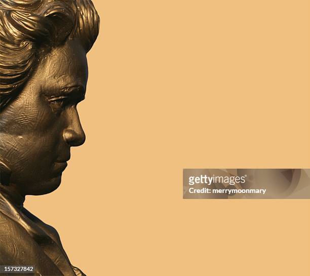 profile of beethoven - beethoven stock pictures, royalty-free photos & images
