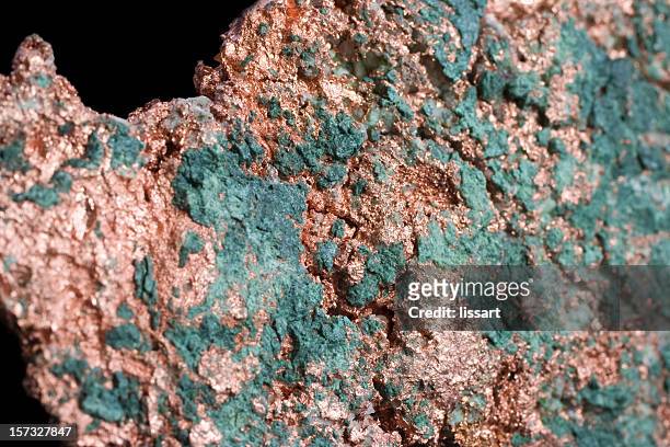 rocks and minerals - michigan copper - copper mineral stock pictures, royalty-free photos & images