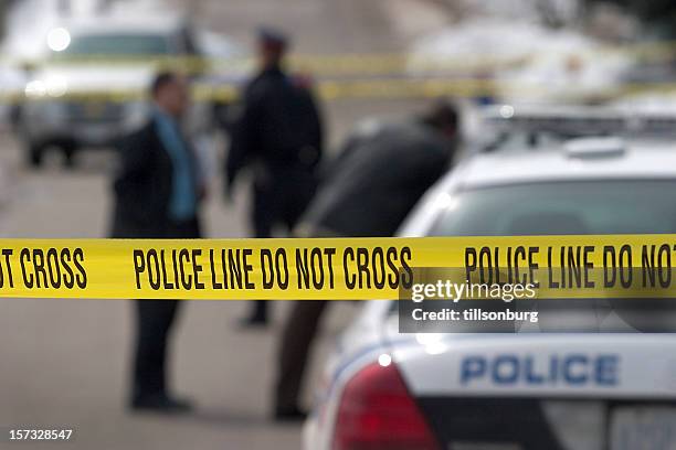 crime scene - moord stockfoto's en -beelden