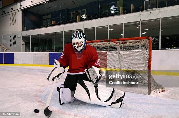 ice hockey - hockey keeper stockfoto's en -beelden