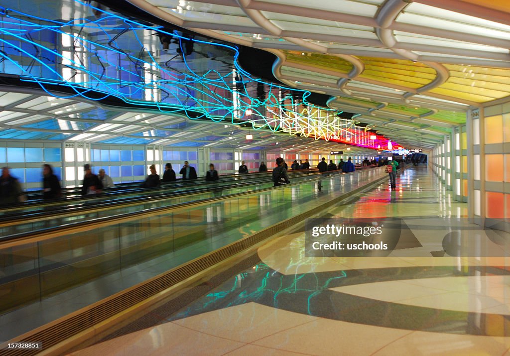 Mesmerizing Tunnel, Chicago O'Hare Airport