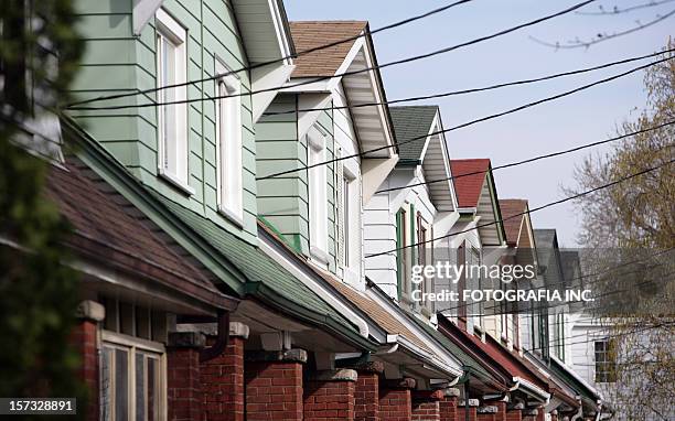 row of the roofs - toronto ontario canada stockfoto's en -beelden