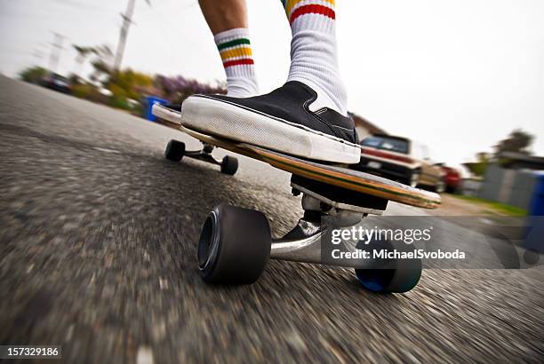 skateboarding - skate sports footwear stock pictures, royalty-free photos & images