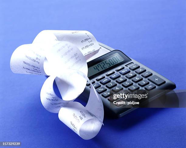 calculator - adding machine tape stock pictures, royalty-free photos & images