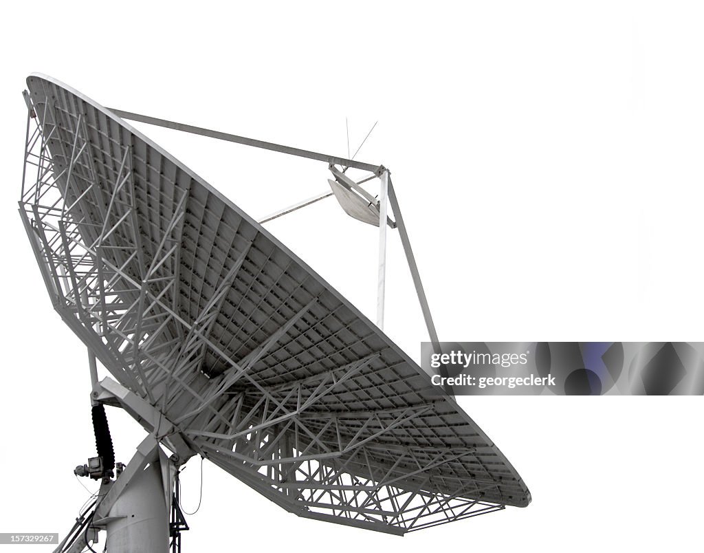 Satellite dish isolated on white