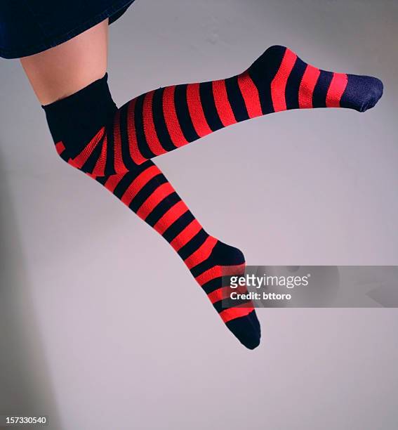 leaping legs no 5 - seamed stockings stock pictures, royalty-free photos & images