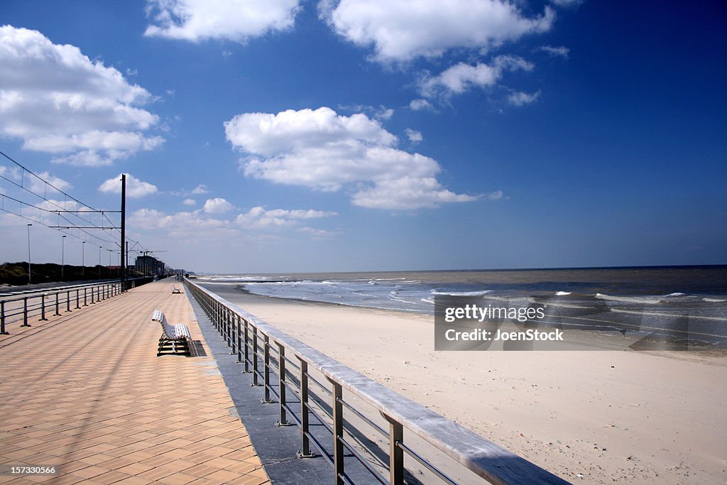 Walkway at sea Belgium