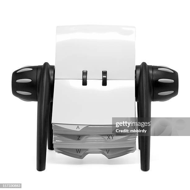 rolodex (clipping path) - rotary file stock pictures, royalty-free photos & images