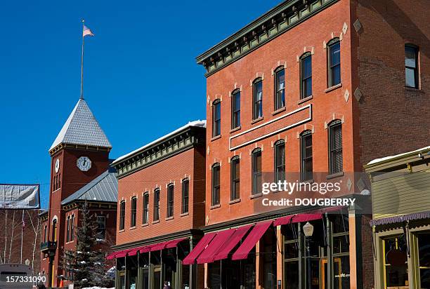 down town von telluride colorado - telluride stock-fotos und bilder