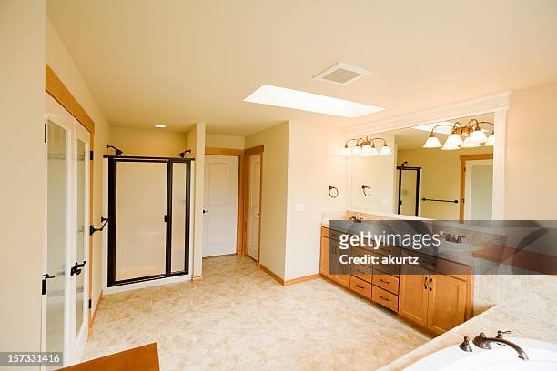 luxury custom bathroom - full length mirror stock pictures, royalty-free photos & images