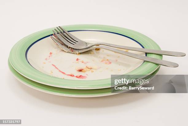 waiting for the dishwasher - dirty plate stock pictures, royalty-free photos & images