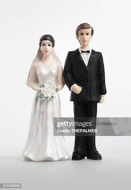 antikes hochzeitstorte figurinen - wedding cake figurine stock-fotos und bilder