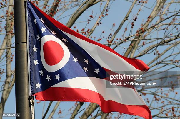 ohio state flag - ohio flag stock pictures, royalty-free photos & images
