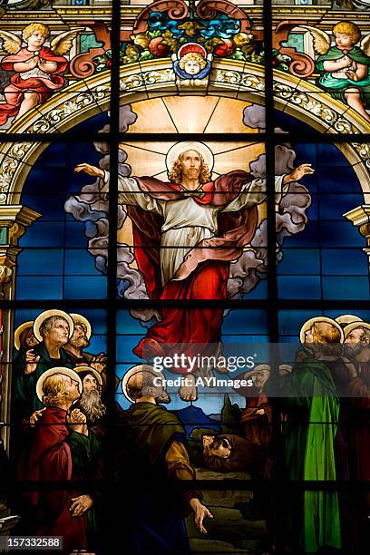 stained glass window - resurrection religion 個照片及圖片檔