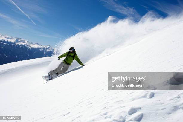 de snowboard freerider - prancha de snowboard - fotografias e filmes do acervo