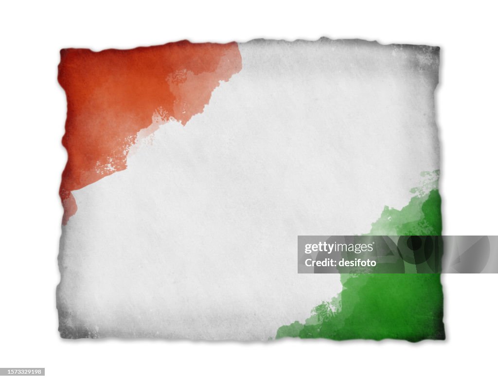 Horizontal Tri Color Horizontal Tricolor Backgrounds In Bright Smudged Orange Or Saffron ...