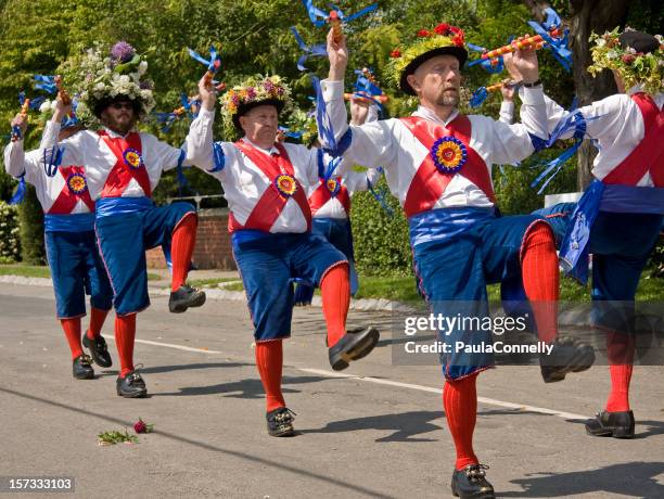 morris dancers - traditional ceremony stock pictures, royalty-free photos & images