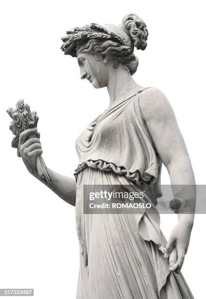 neo-classical sculpture of a women, rome italy - classical style stock pictures, royalty-free photos & images