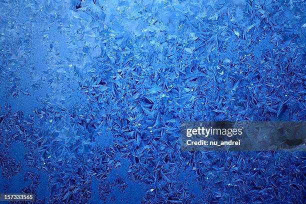 frosty pattern - ice crystal stock pictures, royalty-free photos & images