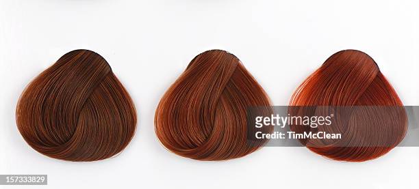 drei copper haar einsätze - copper coil stock-fotos und bilder