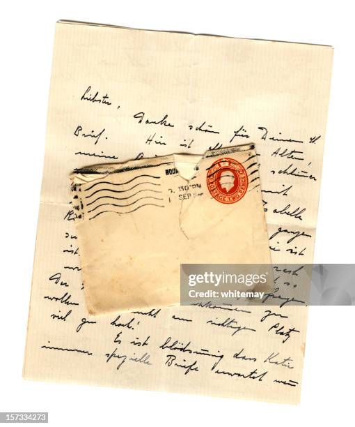 german letter and british envelope - george v of great britain stock pictures, royalty-free photos & images