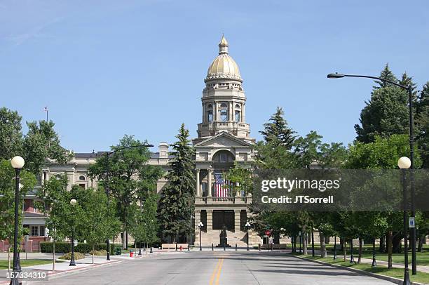 wyoming state capitol - cheyenne wyoming stock pictures, royalty-free photos & images