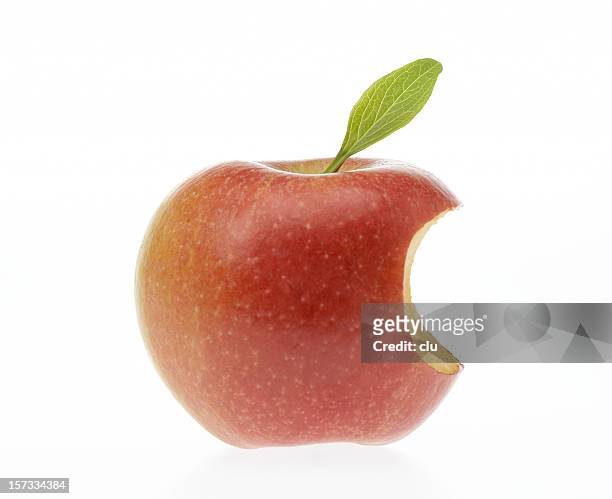 apple bite - apple bite out stock pictures, royalty-free photos & images