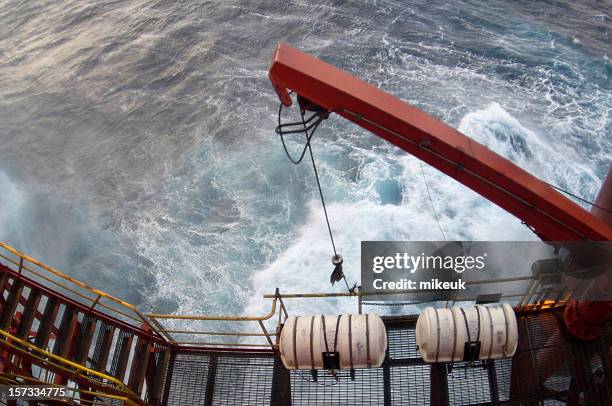 Oil Rig Life Raft Life Raft Ocean Photos and Premium High Res Pictures - Getty Images