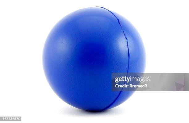 close-up of blue ball on white background - sky blue ball stock pictures, royalty-free photos & images