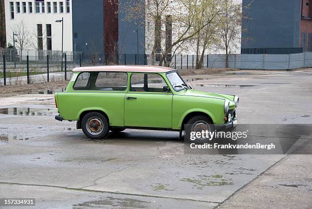 east deutsche trabbi - rust germany stock-fotos und bilder