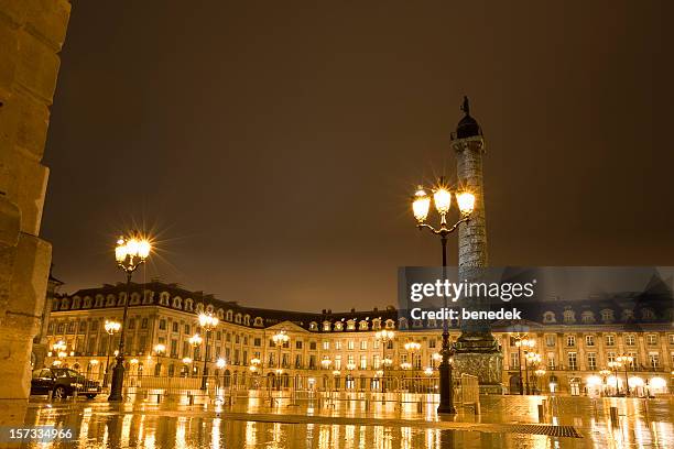 plaza vendome, parís, francia - plaza vendome fotografías e imágenes de stock