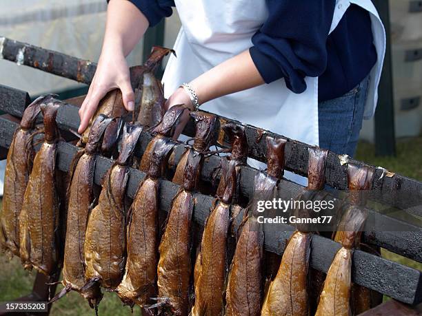 arbroath smokies - salted stock-fotos und bilder