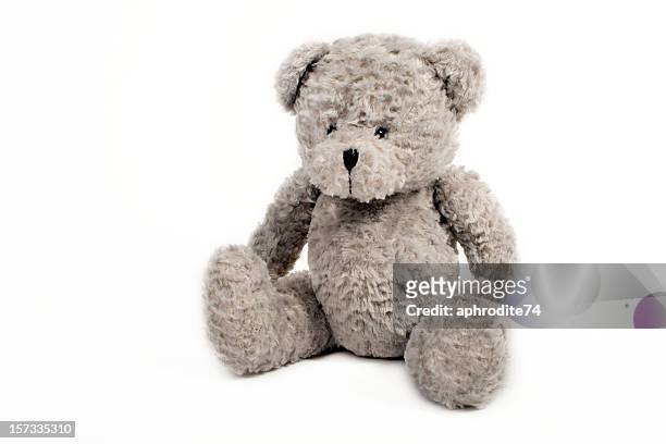 sad teddy bear - teddy bear stock pictures, royalty-free photos & images