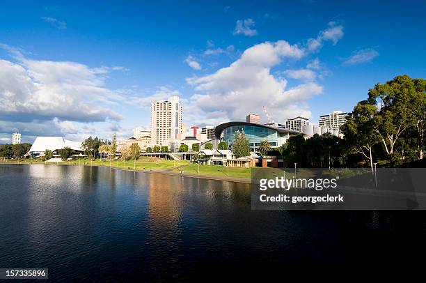 adelaide skyline - adelaide stock pictures, royalty-free photos & images