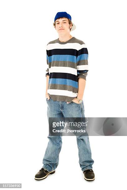cool casual teen - teenage boy in cap posing stock pictures, royalty-free photos & images