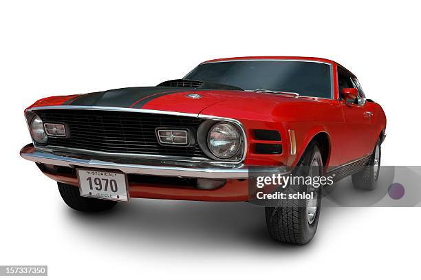 mustang mach 1-1970 - american muscle car stock-fotos und bilder