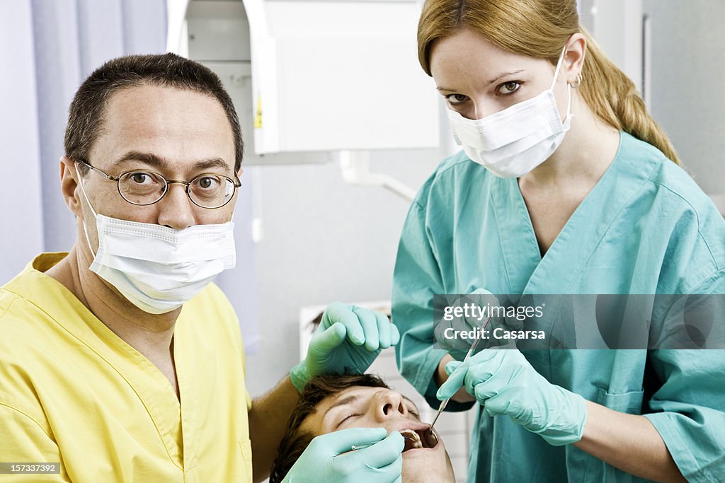 Dentist working