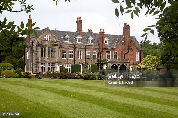 english country mansion - english culture stock pictures, royalty-free photos & images
