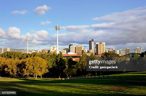 adelaide skyline - adelaide city stock pictures, royalty-free photos & images