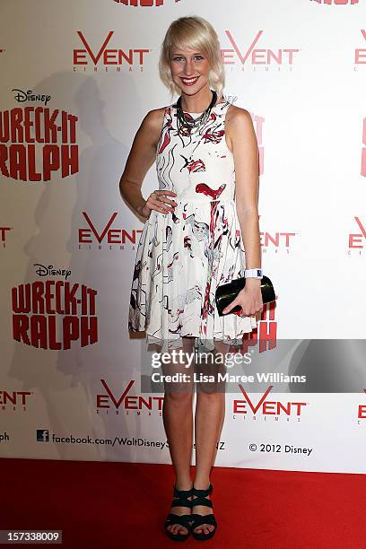 Maude Garrett arrives at the "Wreck It Ralph" Australian premiere on December 2, 2012 in Sydney, Australia.