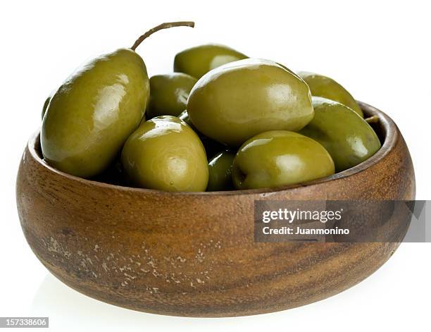 green olives - green olive fruit stock pictures, royalty-free photos & images