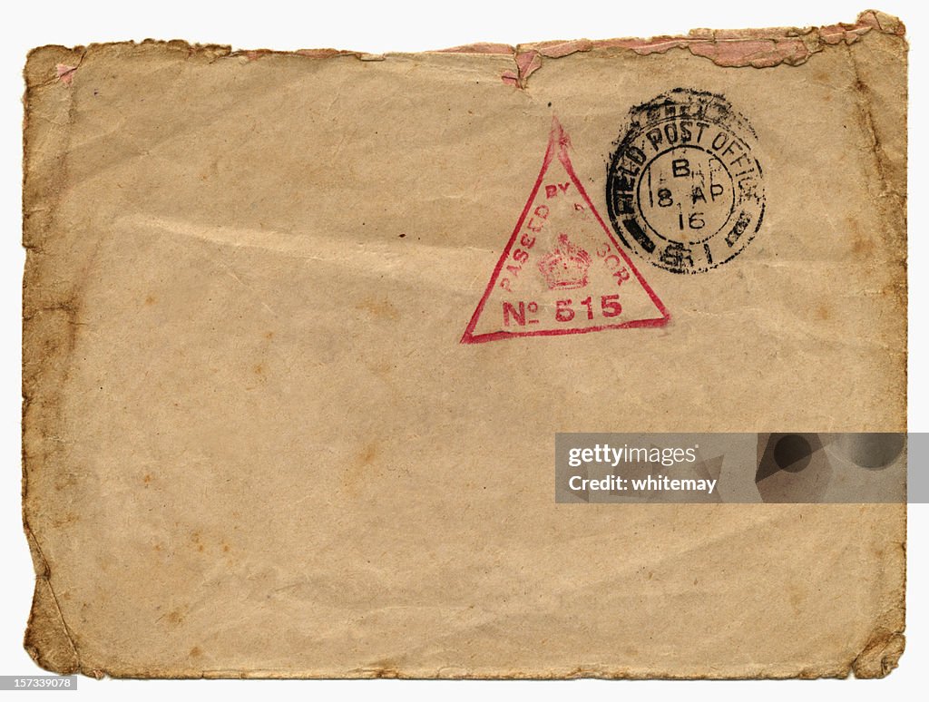 BFPO Umschlag in das Jahr 1916 zurück