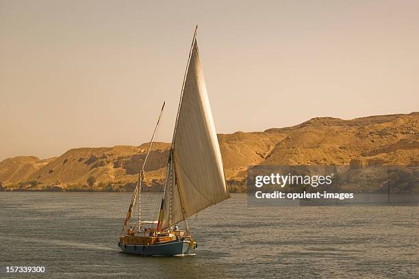 nile felucca cruise - nile river stock pictures, royalty-free photos & images