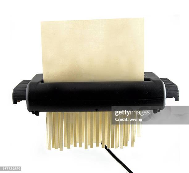 paper shredder with copy - paper shredder on white stock pictures, royalty-free photos & images